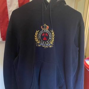 H&M graphic hoodie with embroidered logo